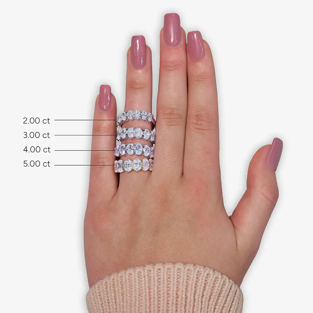 Heptara Grace Oval Lab-Grown Diamond Seven-Stone Anniversary Band