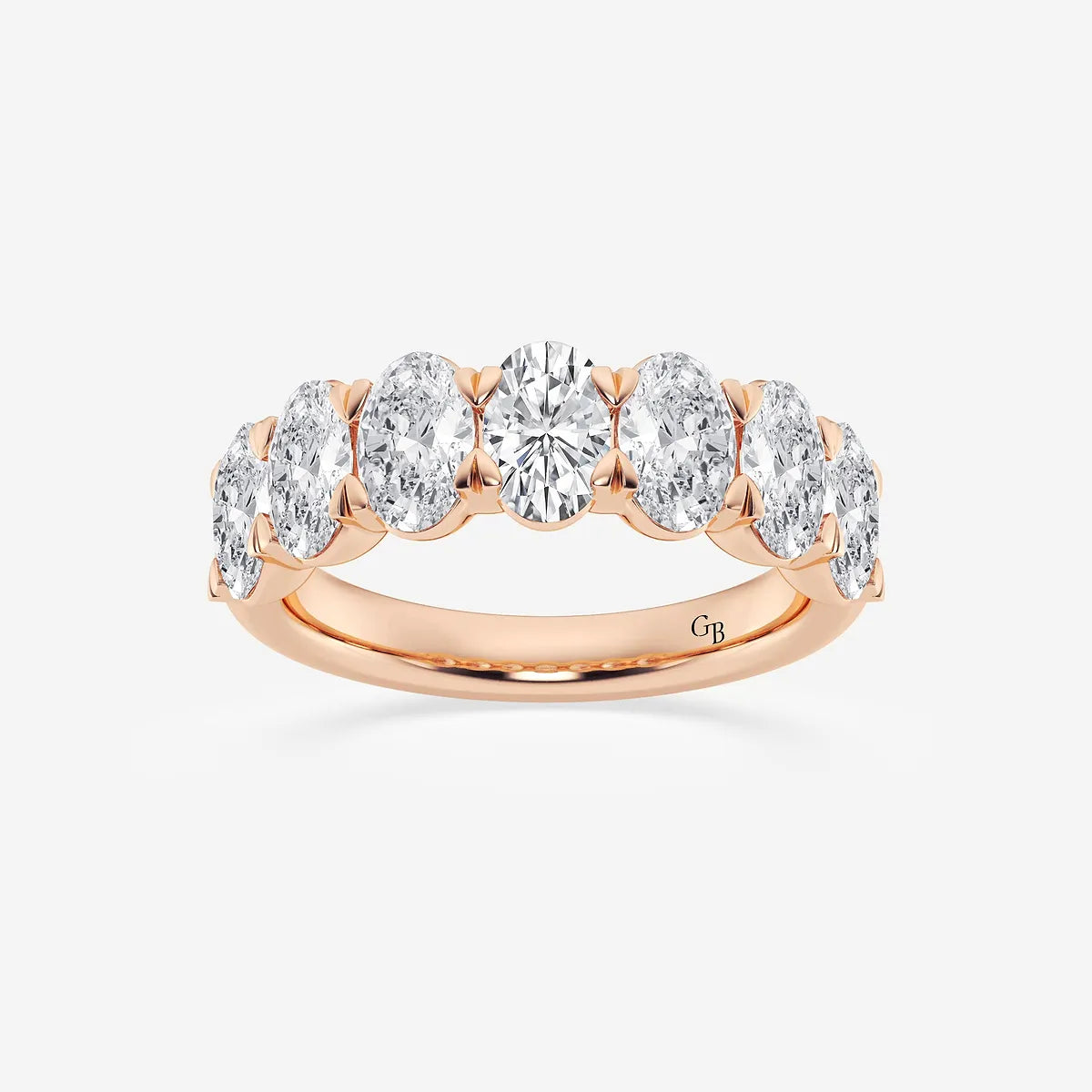 Heptara Grace Oval Lab-Grown Diamond Seven-Stone Anniversary Band