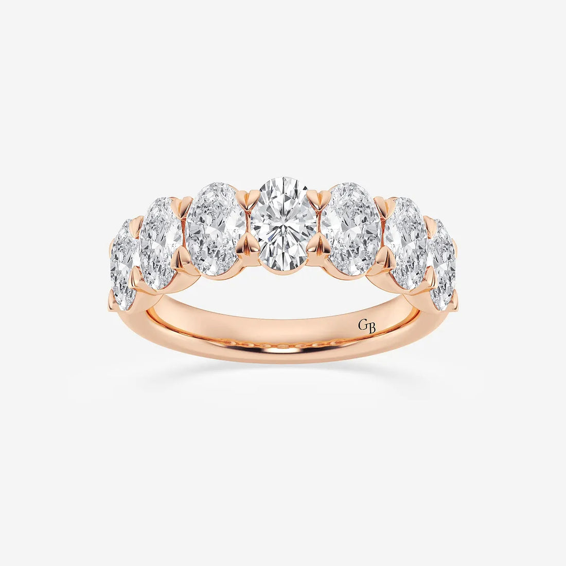 Heptara Grace Oval Lab-Grown Diamond Seven-Stone Anniversary Band