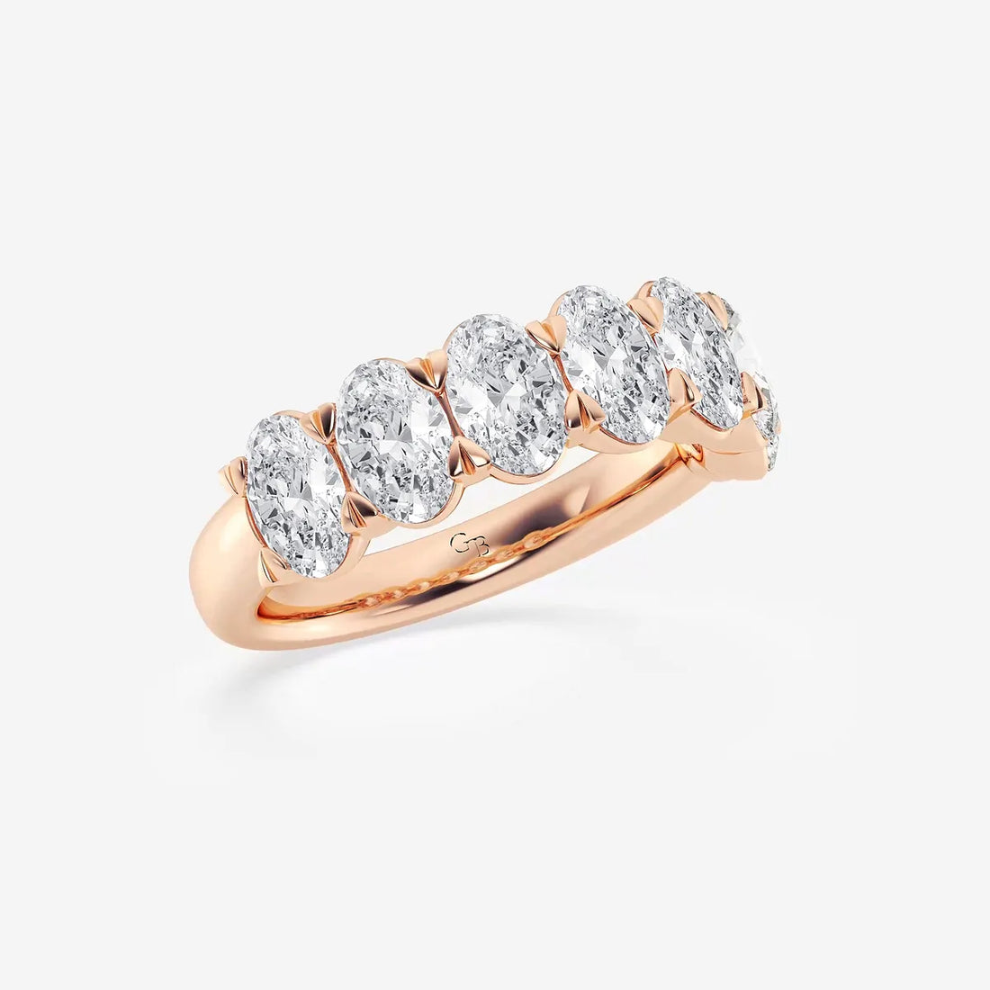 Heptara Grace Oval Lab-Grown Diamond Seven-Stone Anniversary Band