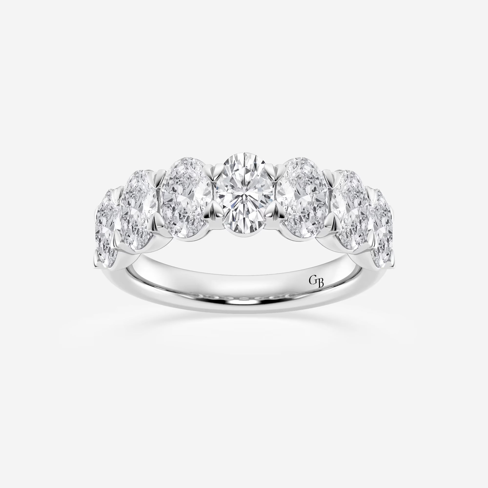 Heptara Grace Oval Lab-Grown Diamond Seven-Stone Anniversary Band