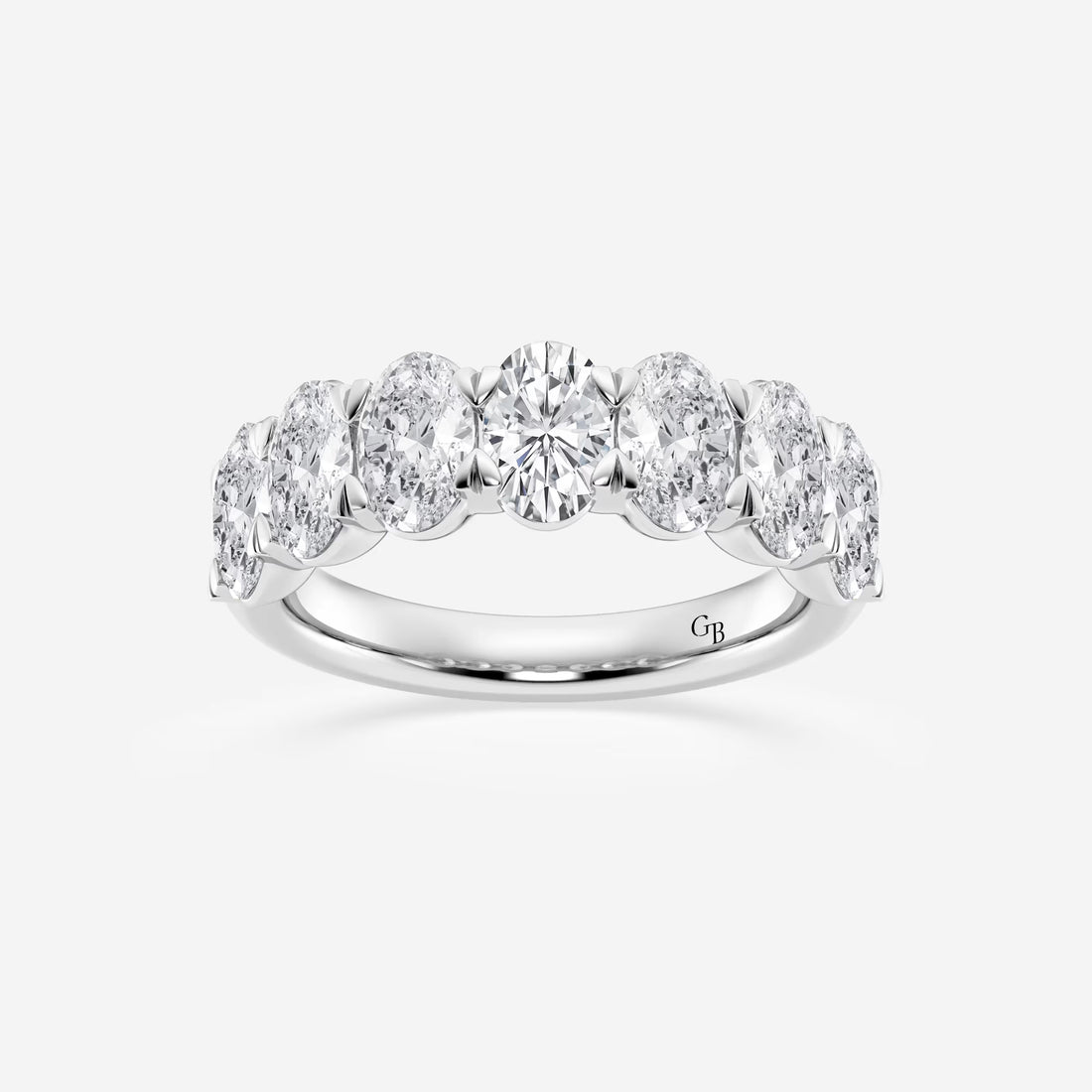Heptara Grace Oval Lab-Grown Diamond Seven-Stone Anniversary Band