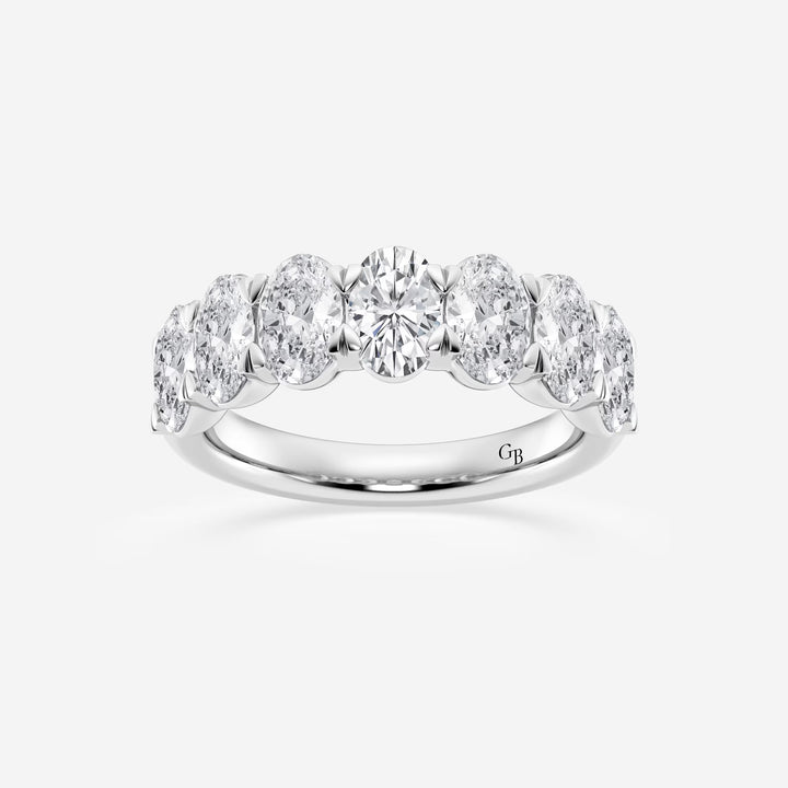 Heptara Grace Oval Lab-Grown Diamond Seven-Stone Anniversary Band
