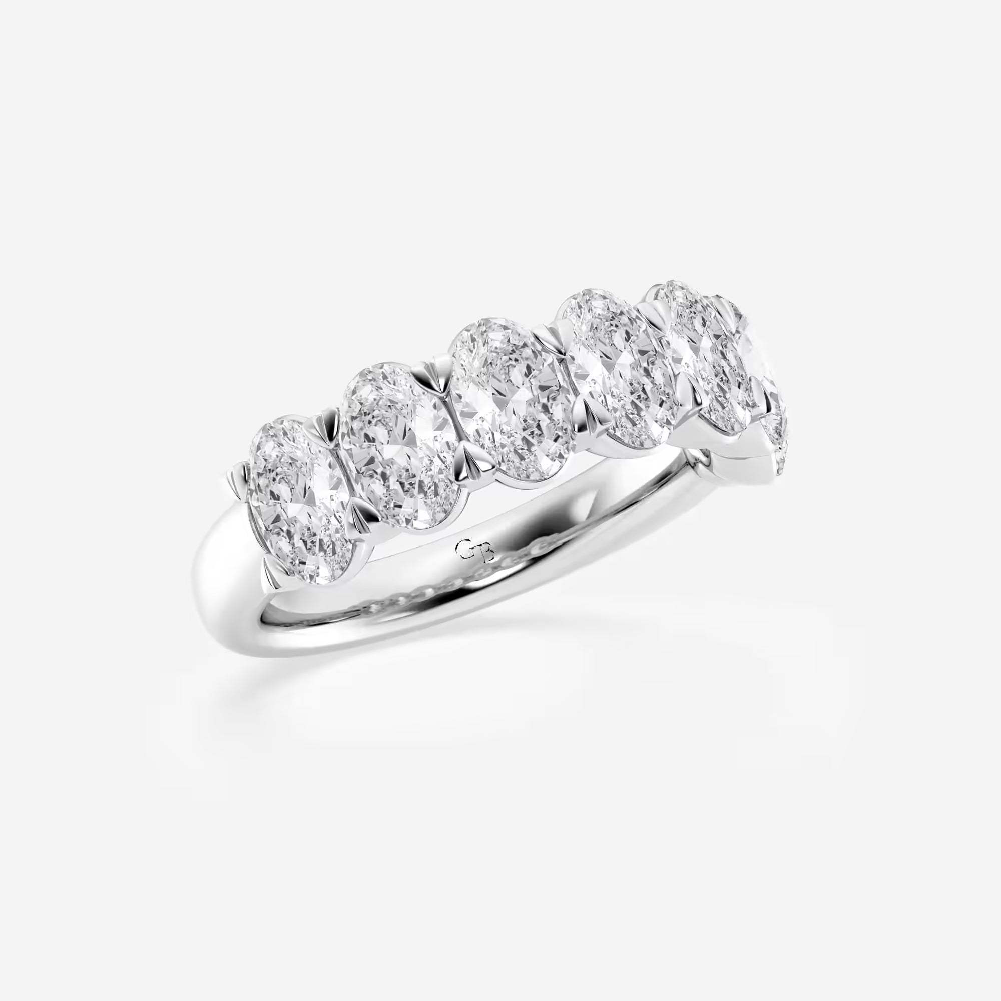 Heptara Grace Oval Lab-Grown Diamond Seven-Stone Anniversary Band
