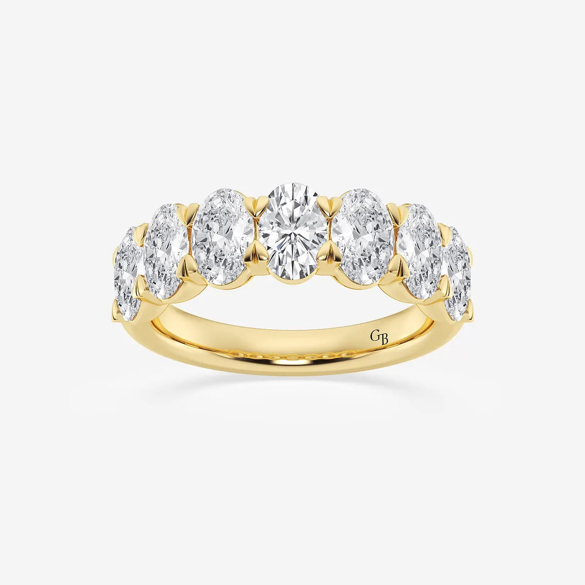 Heptara Grace Oval Lab-Grown Diamond Seven-Stone Anniversary Band