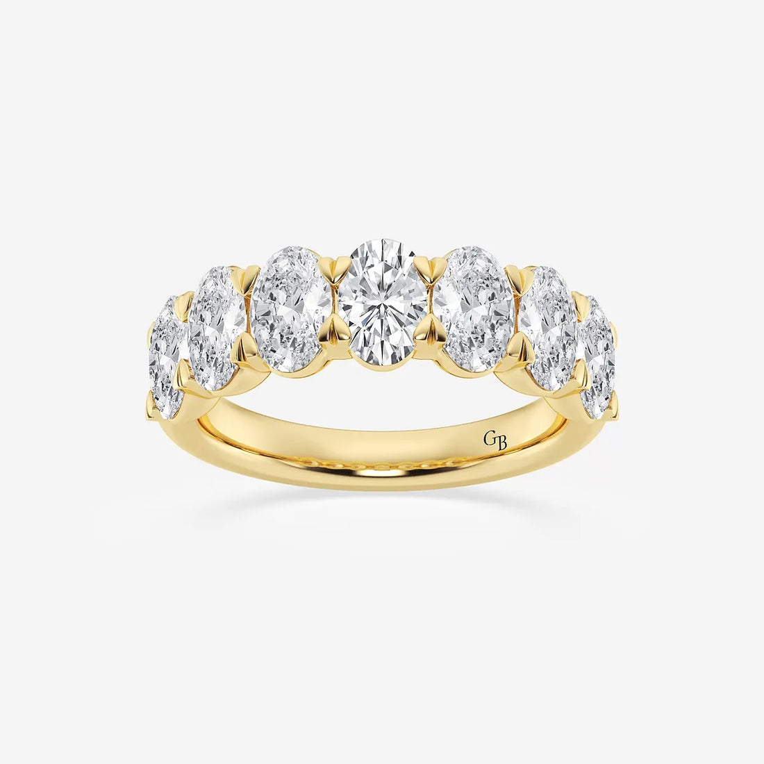 Heptara Grace Oval Lab-Grown Diamond Seven-Stone Anniversary Band