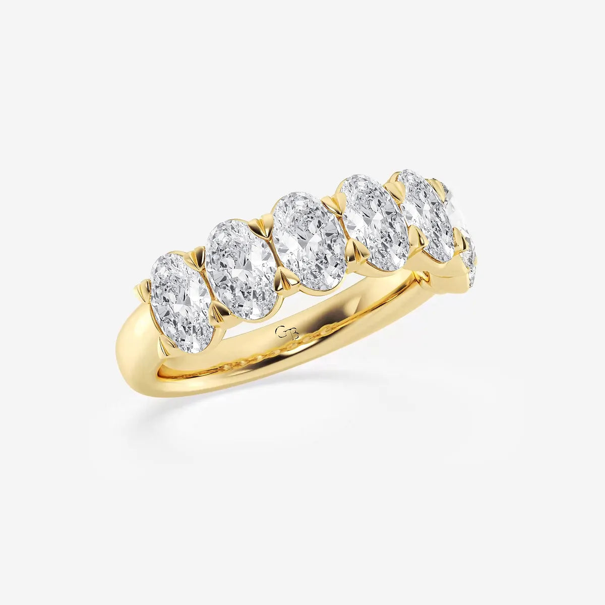 Heptara Grace Oval Lab-Grown Diamond Seven-Stone Anniversary Band