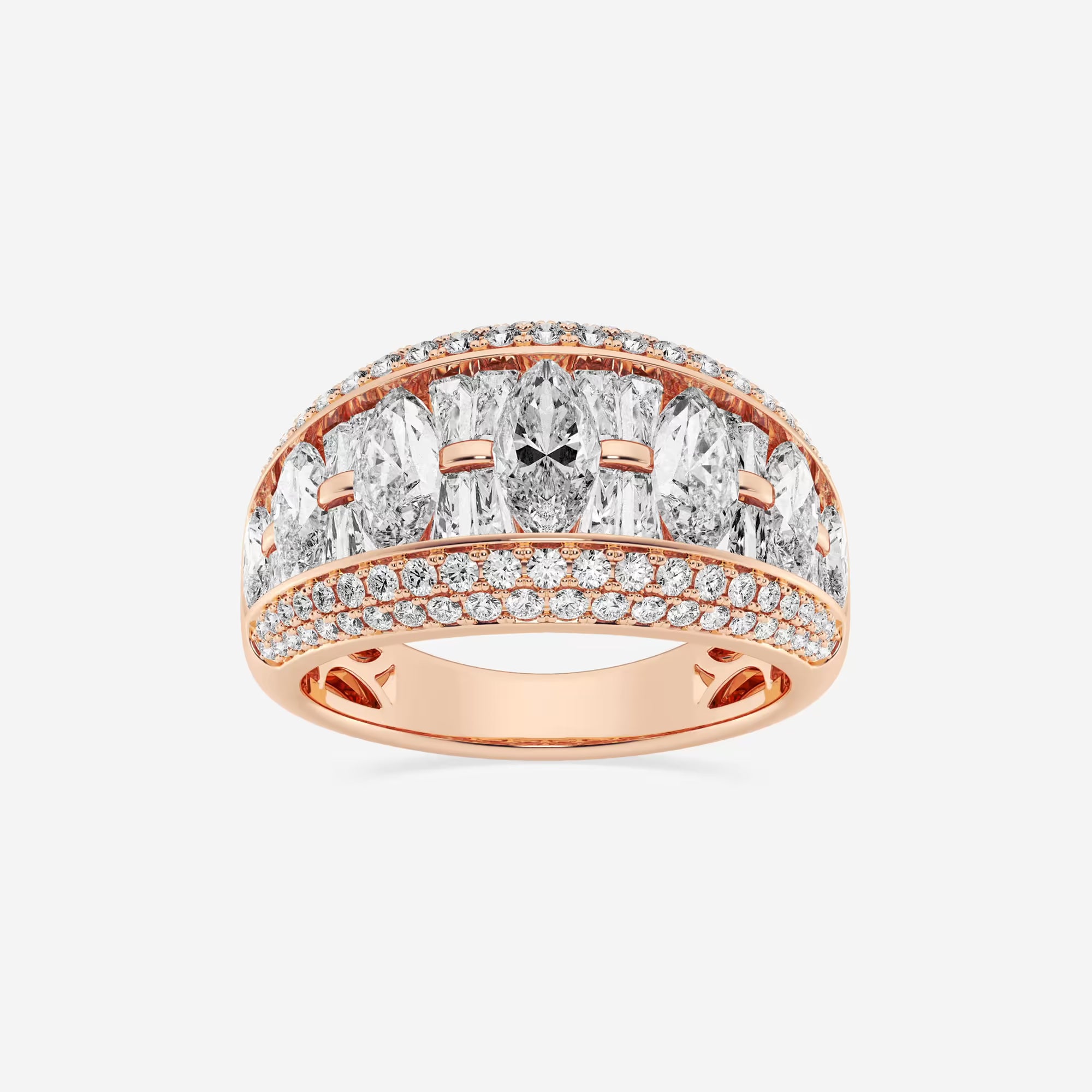 Alternéa Marquise & Baguette Lab-Grown Diamond Alternating Band