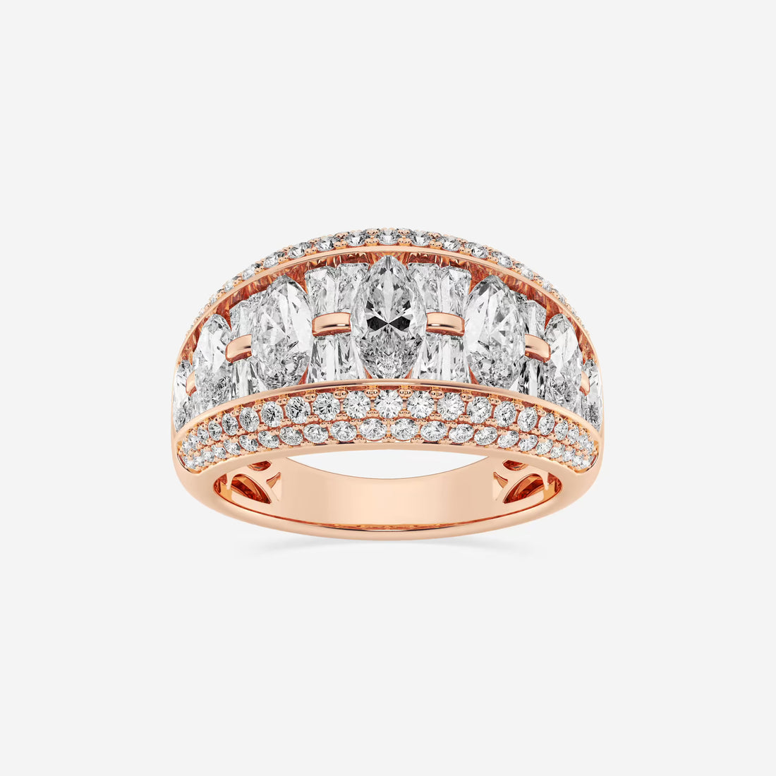 Alternéa Marquise & Baguette Lab-Grown Diamond Alternating Band