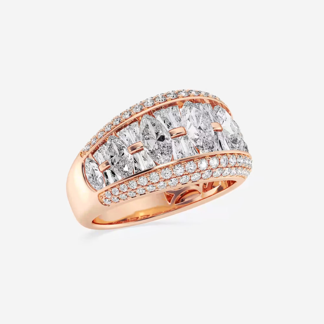 Alternéa Marquise & Baguette Lab-Grown Diamond Alternating Band