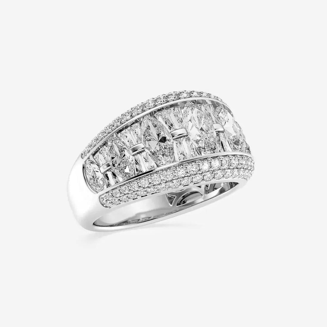 Alternéa Marquise & Baguette Lab-Grown Diamond Alternating Band