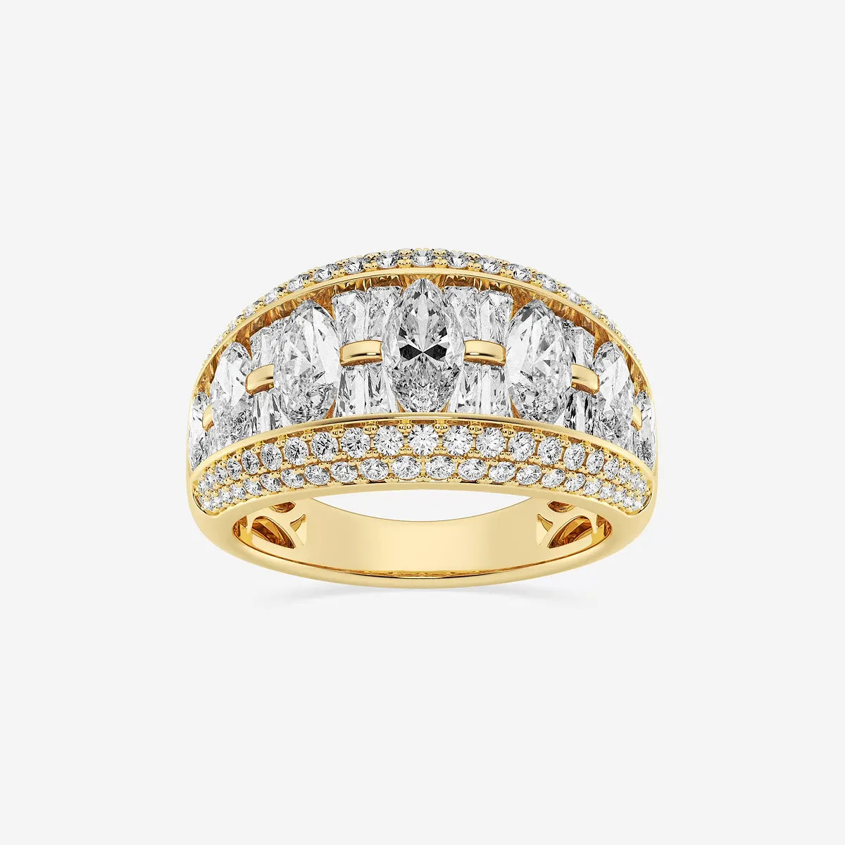 Alternéa Marquise & Baguette Lab-Grown Diamond Alternating Band