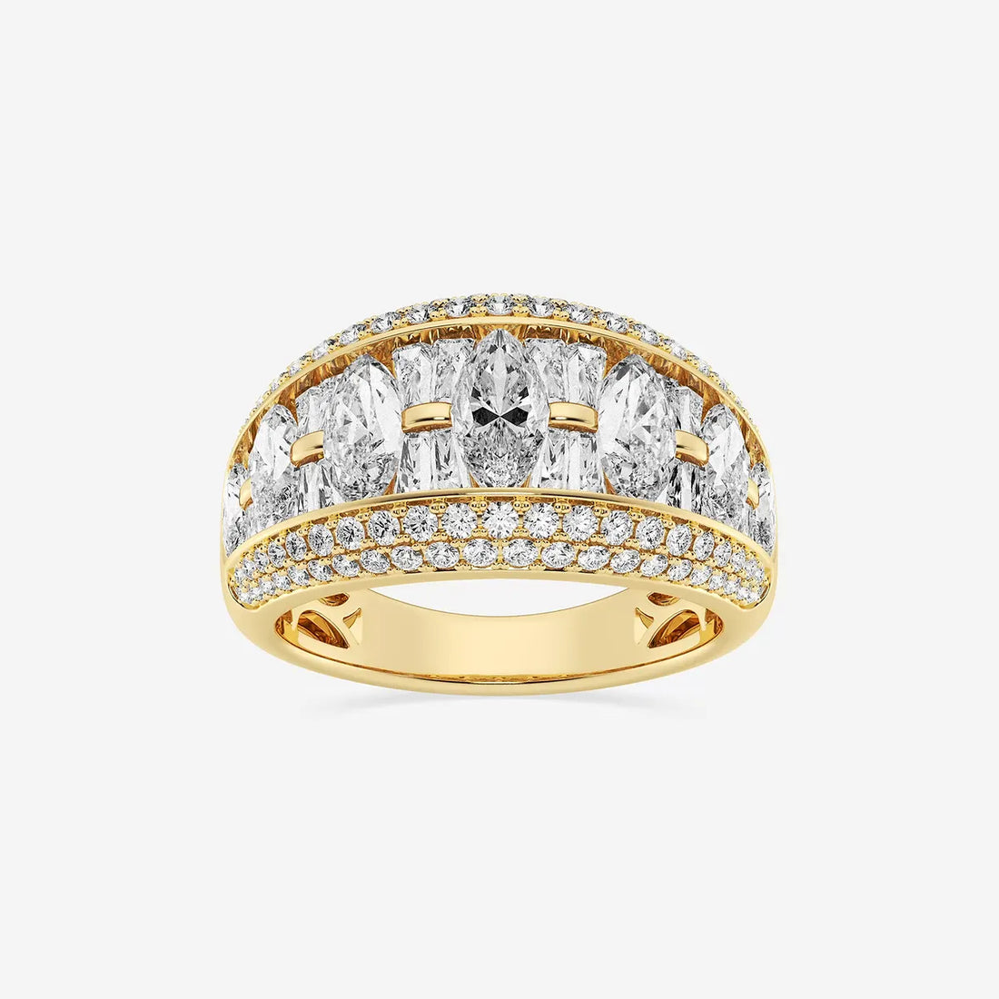 Alternéa Marquise & Baguette Lab-Grown Diamond Alternating Band