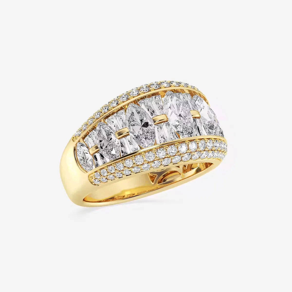 Alternéa Marquise & Baguette Lab-Grown Diamond Alternating Band