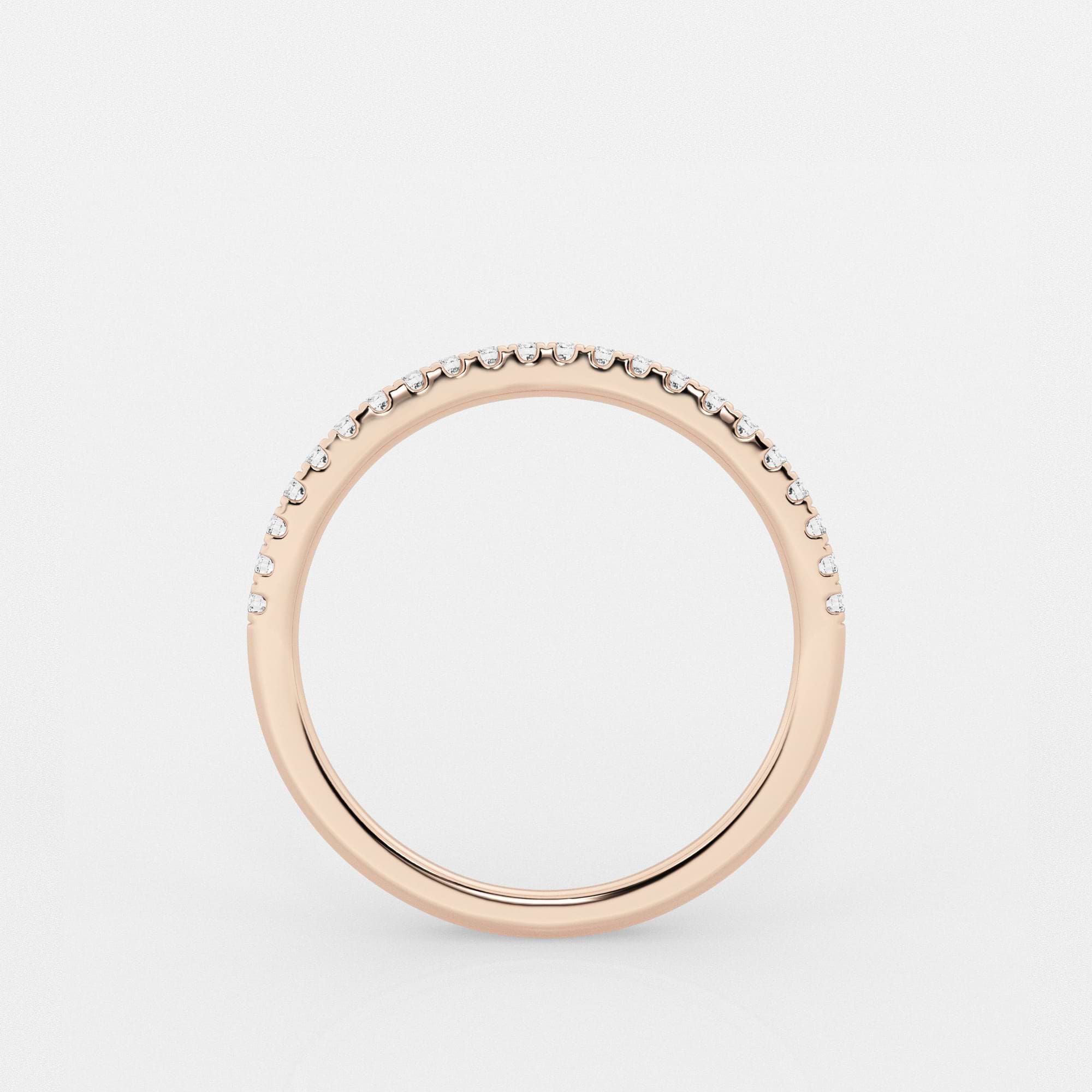 Flowelle Round Lab-Grown Diamond Contour Wedding Band