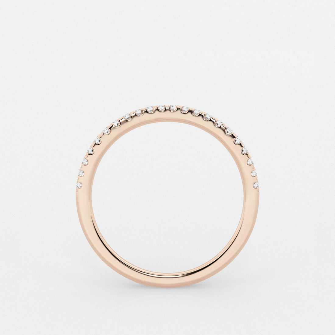 Flowelle Round Lab-Grown Diamond Contour Wedding Band
