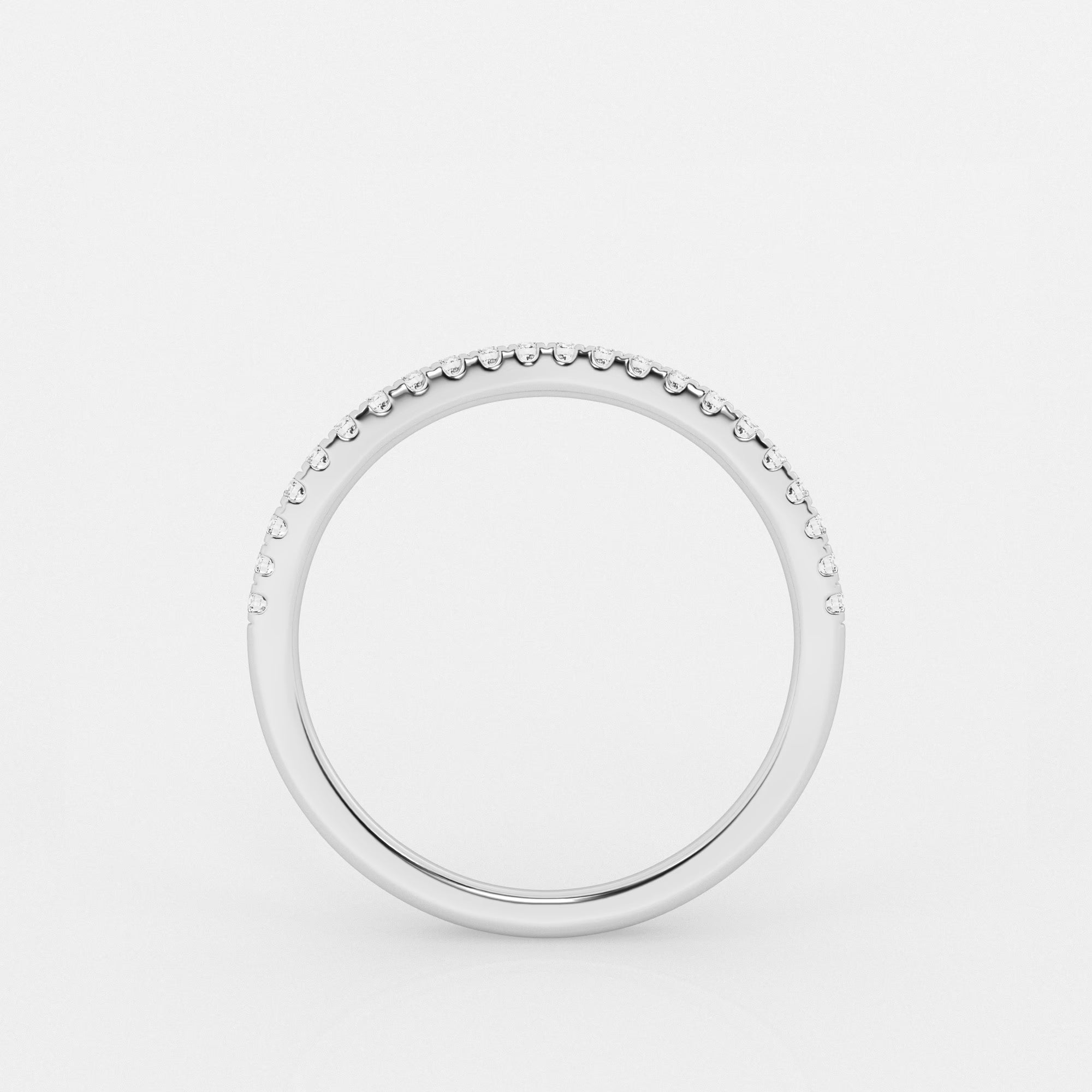 Flowelle Round Lab-Grown Diamond Contour Wedding Band