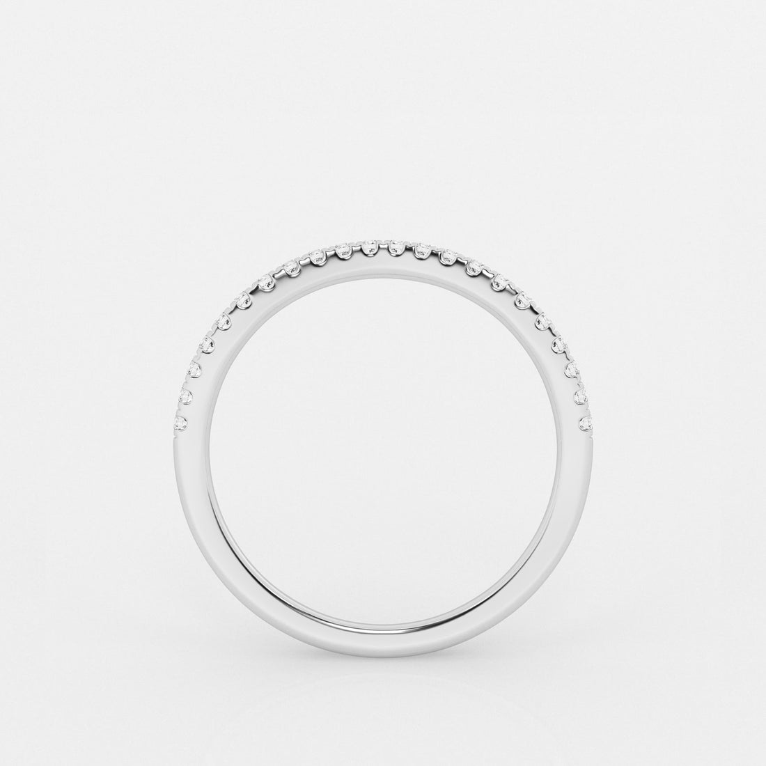 Flowelle Round Lab-Grown Diamond Contour Wedding Band