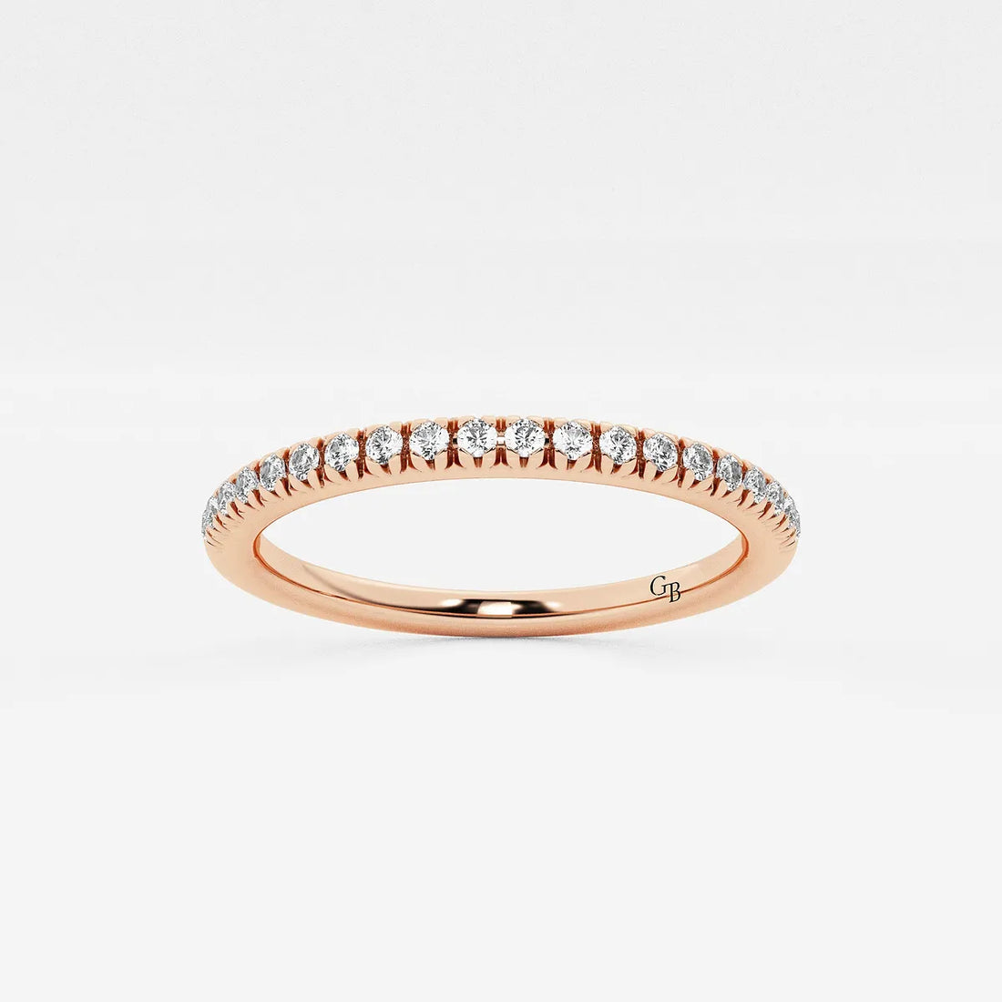 EternaGlow Round Lab-Grown Diamond Pavé Eternity Wedding Band