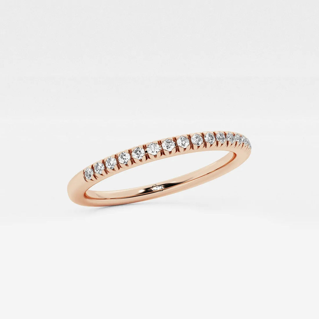 EternaGlow Round Lab-Grown Diamond Pavé Eternity Wedding Band
