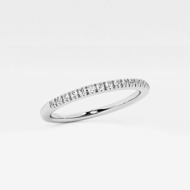 EternaGlow Round Lab-Grown Diamond Pavé Eternity Wedding Band