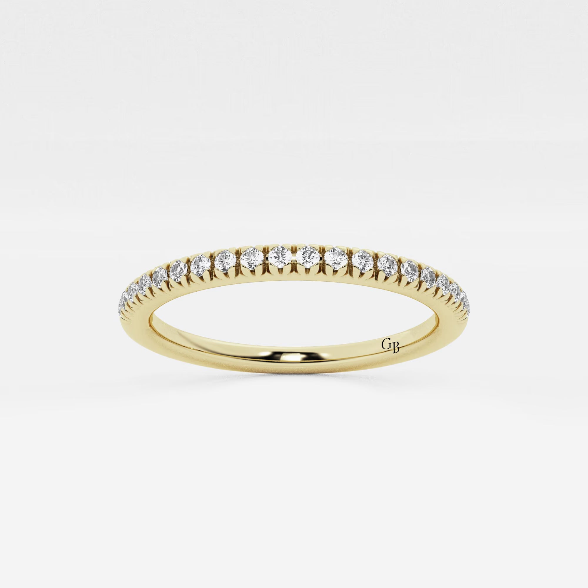 EternaGlow Round Lab-Grown Diamond Pavé Eternity Wedding Band