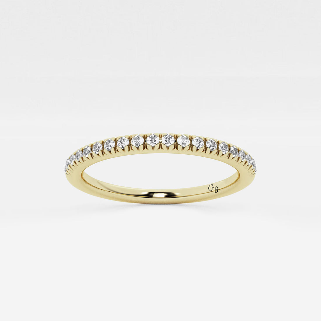 EternaGlow Round Lab-Grown Diamond Pavé Eternity Wedding Band