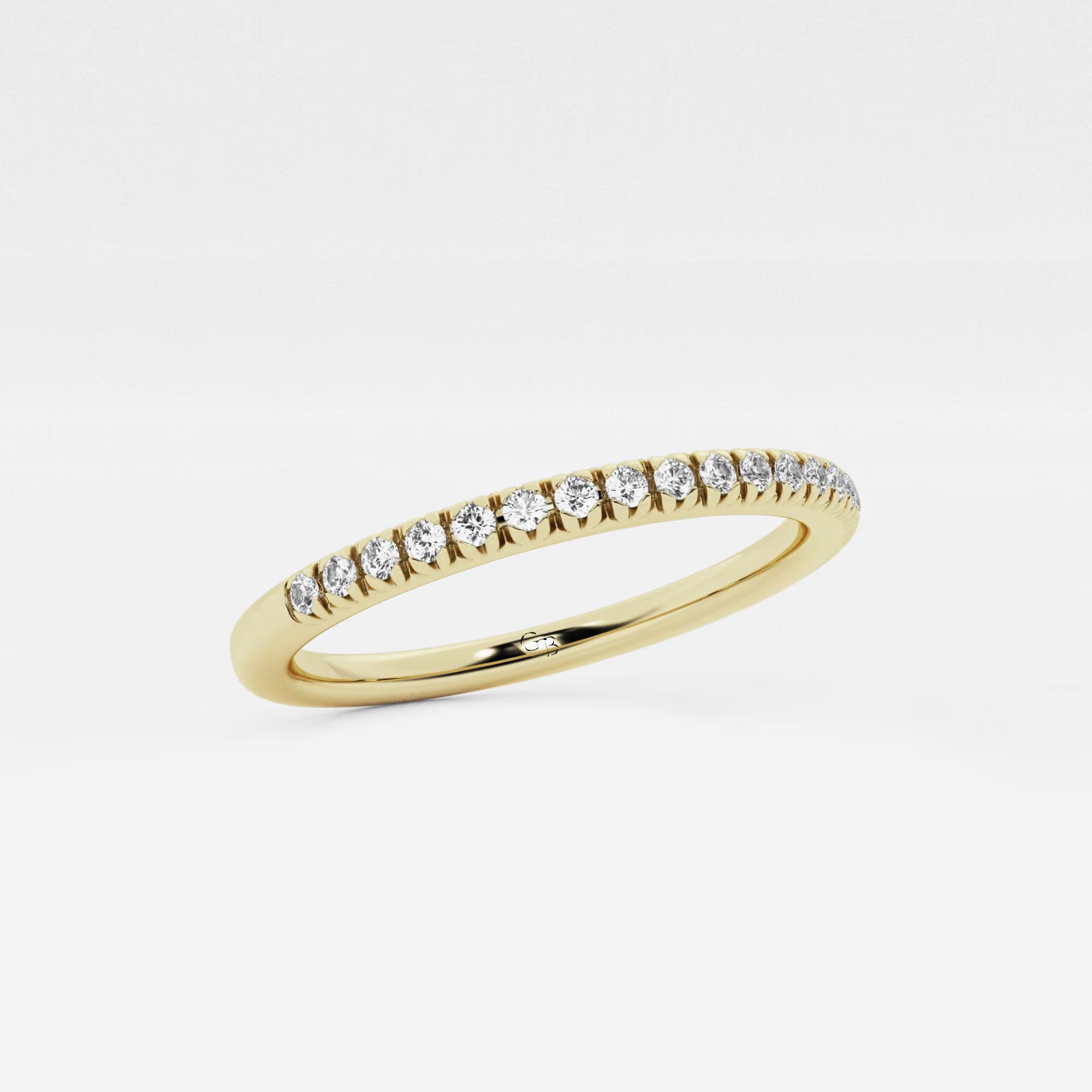 EternaGlow Round Lab-Grown Diamond Pavé Eternity Wedding Band