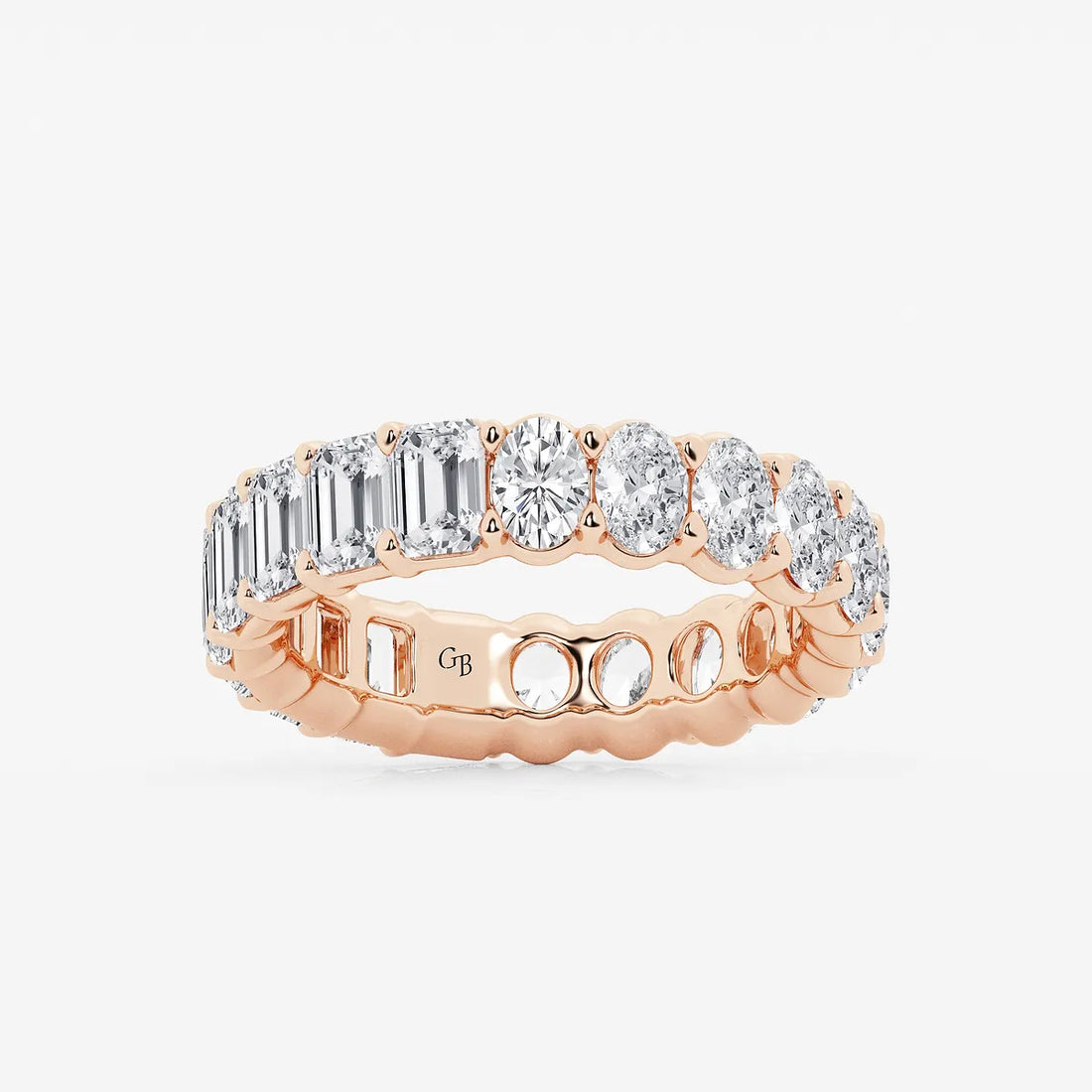 Ovalmera Luxe Emerald & Oval Lab-Grown Diamond Eternity Band