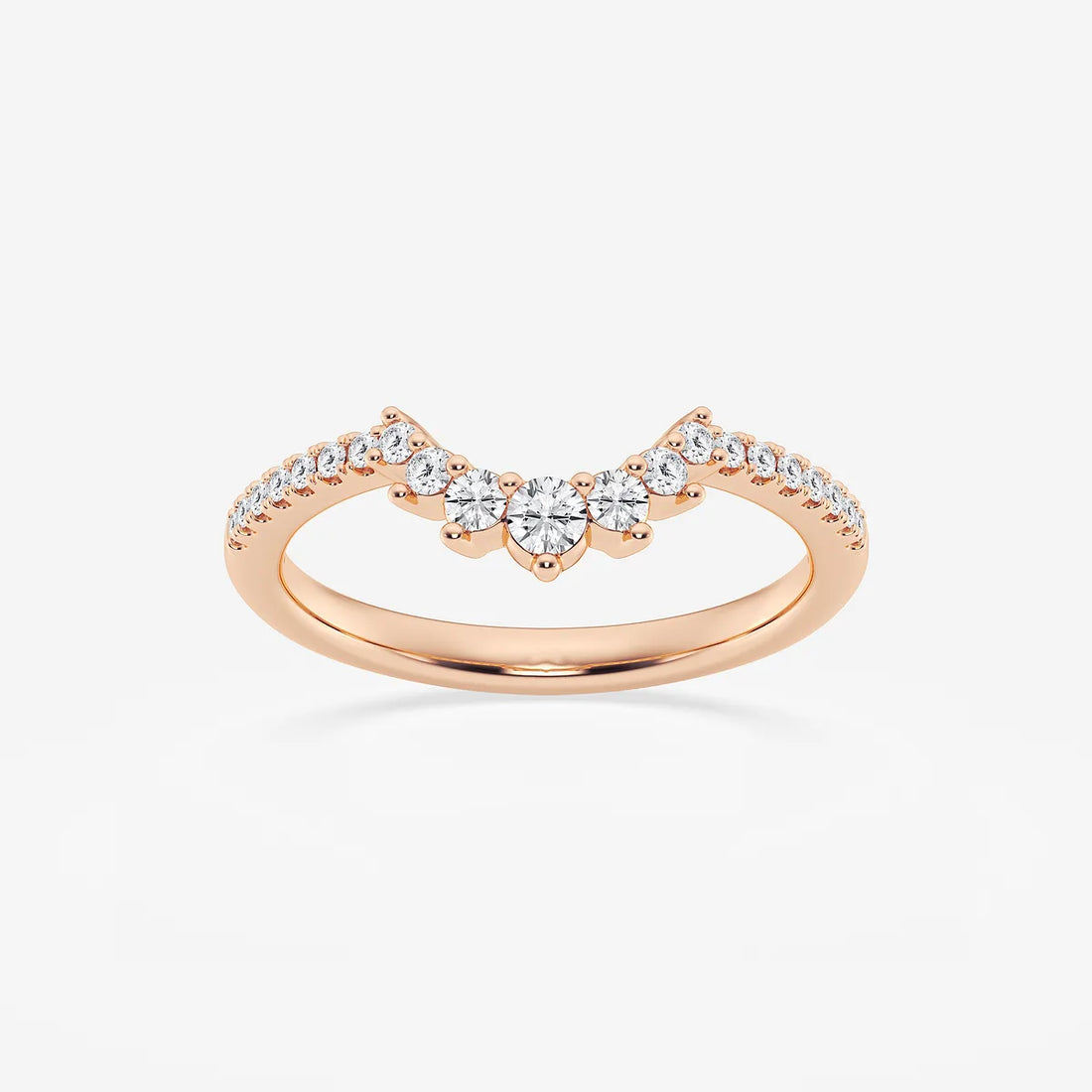 Regalia Crown Round Lab-Grown Diamond Graduated Stackable Band