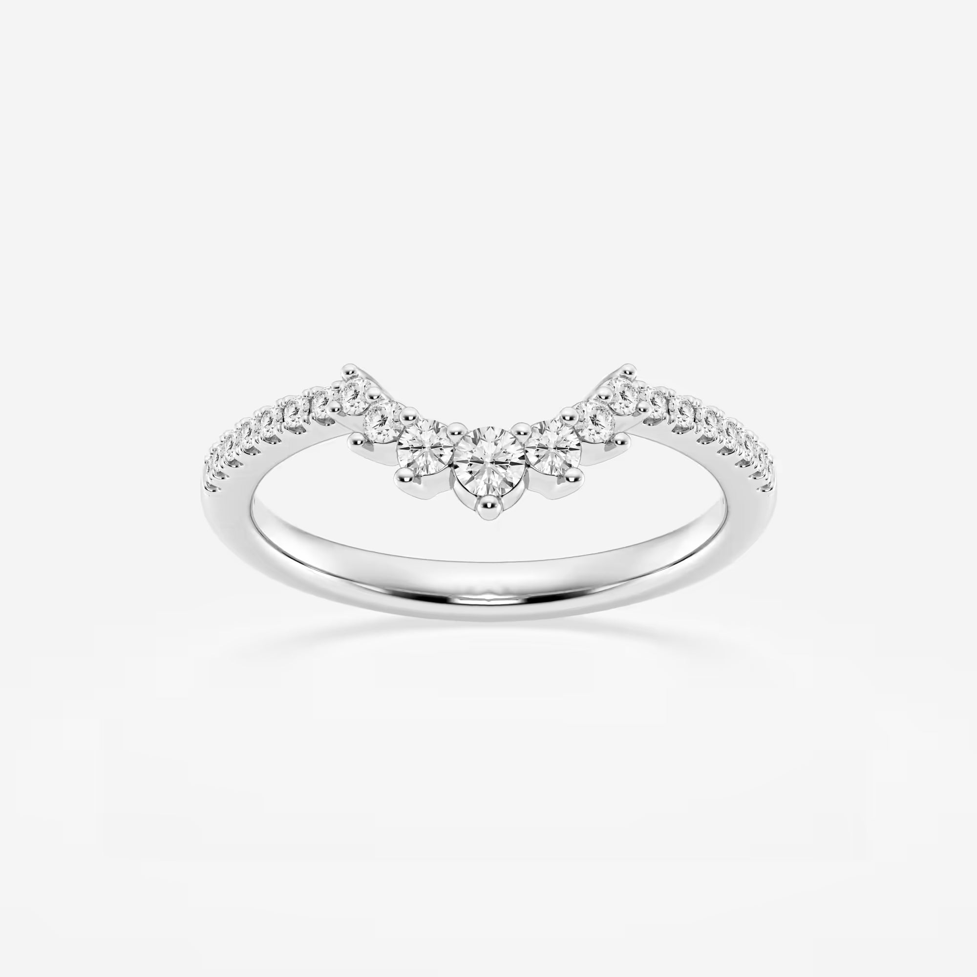 Regalia Crown Round Lab-Grown Diamond Graduated Stackable Band