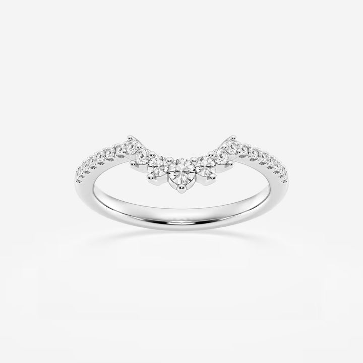 Regalia Crown Round Lab-Grown Diamond Graduated Stackable Band
