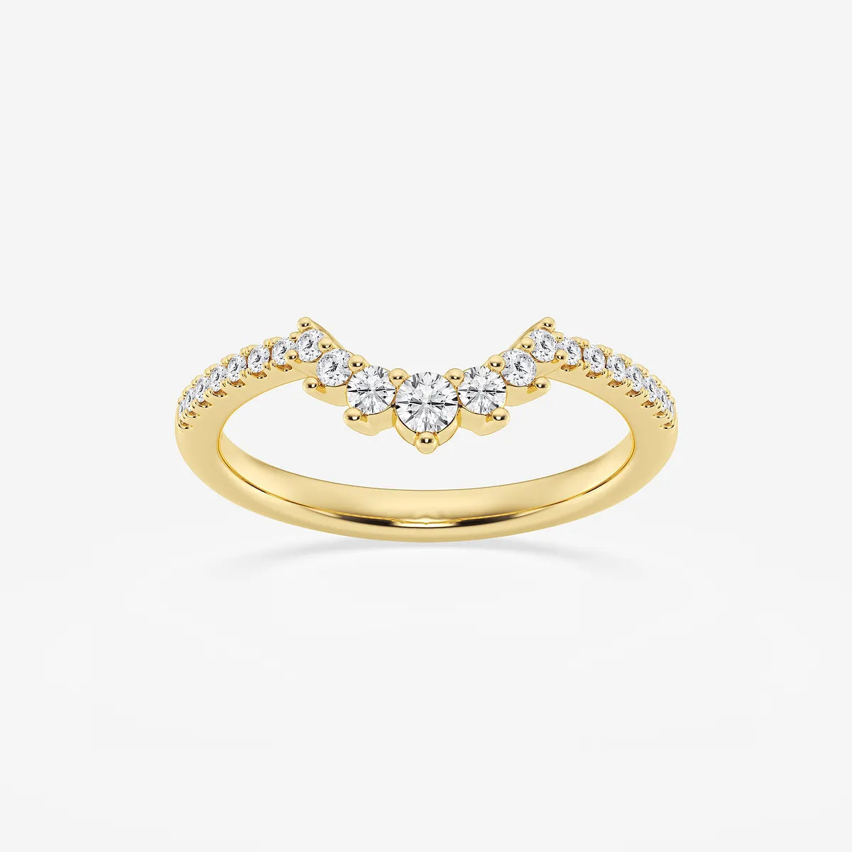 Regalia Crown Round Lab-Grown Diamond Graduated Stackable Band