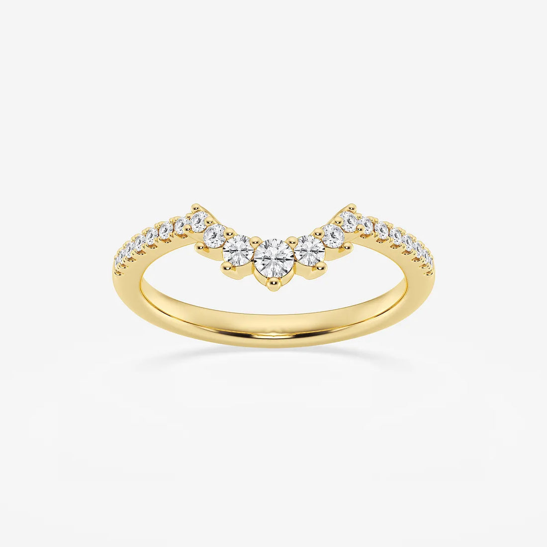 Regalia Crown Round Lab-Grown Diamond Graduated Stackable Band