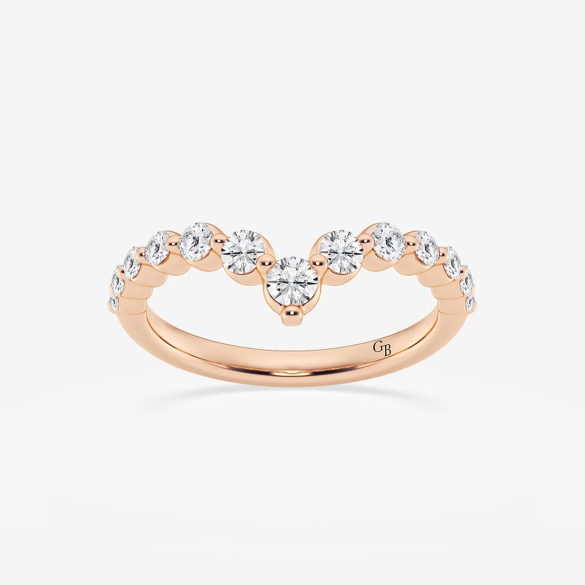 Aéris Curve Round Lab-Grown Diamond Floating Stackable Ring