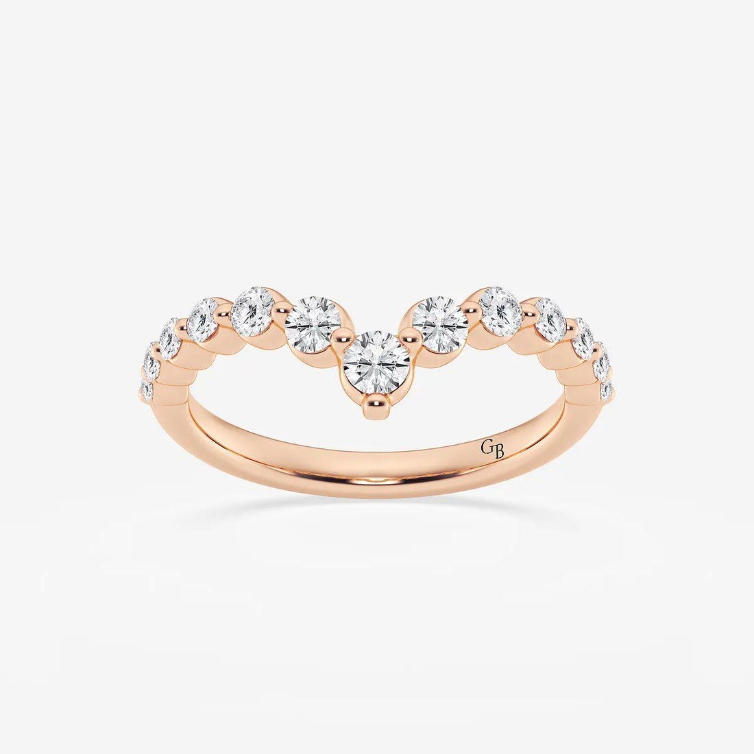 Aéris Curve Round Lab-Grown Diamond Floating Stackable Ring