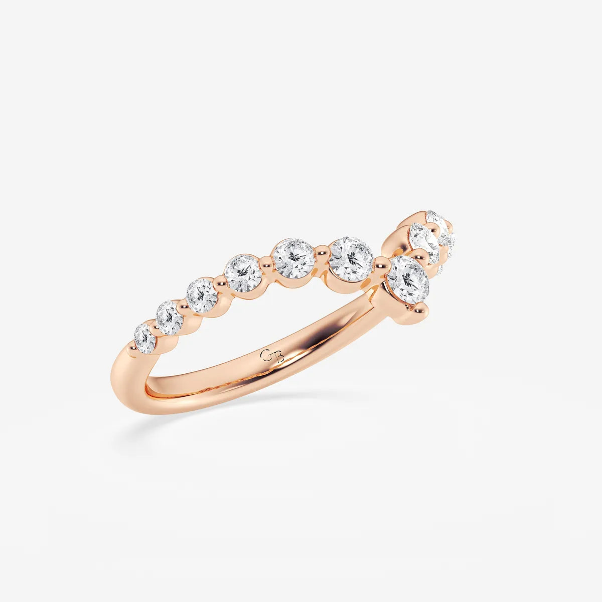 Aéris Curve Round Lab-Grown Diamond Floating Stackable Ring