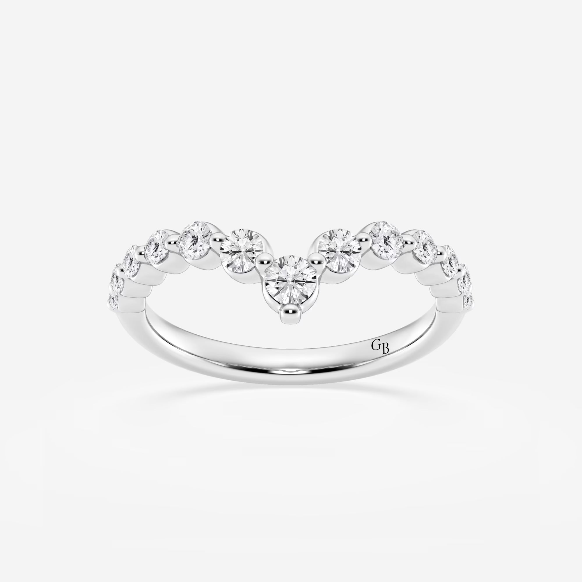 Aéris Curve Round Lab-Grown Diamond Floating Stackable Ring
