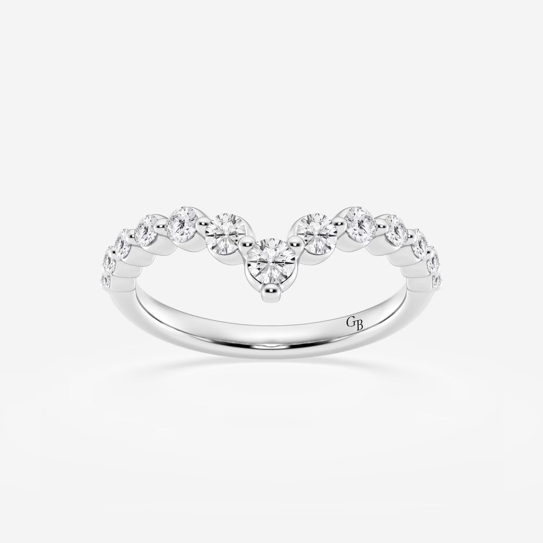 Aéris Curve Round Lab-Grown Diamond Floating Stackable Ring