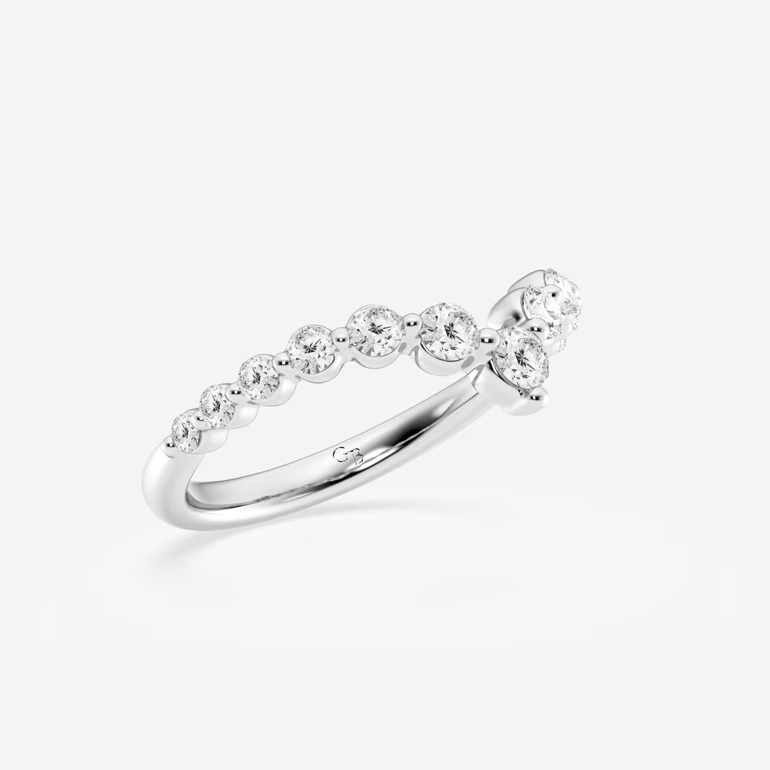 Aéris Curve Round Lab-Grown Diamond Floating Stackable Ring