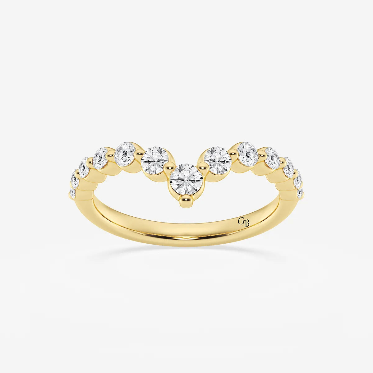 Aéris Curve Round Lab-Grown Diamond Floating Stackable Ring