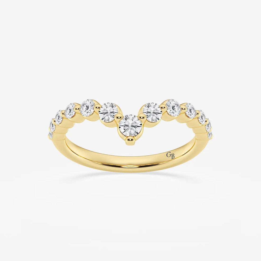 Aéris Curve Round Lab-Grown Diamond Floating Stackable Ring