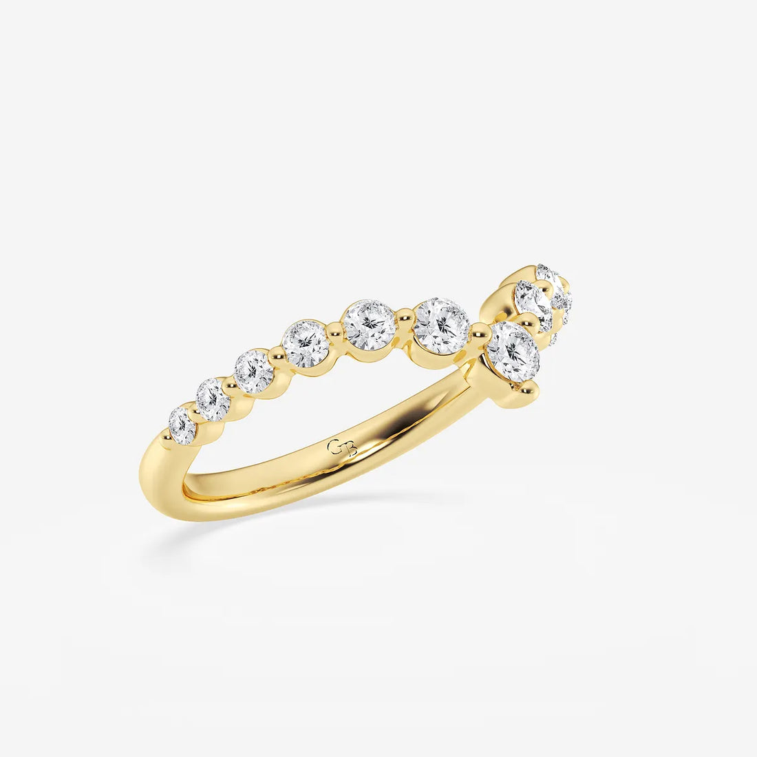 Aéris Curve Round Lab-Grown Diamond Floating Stackable Ring
