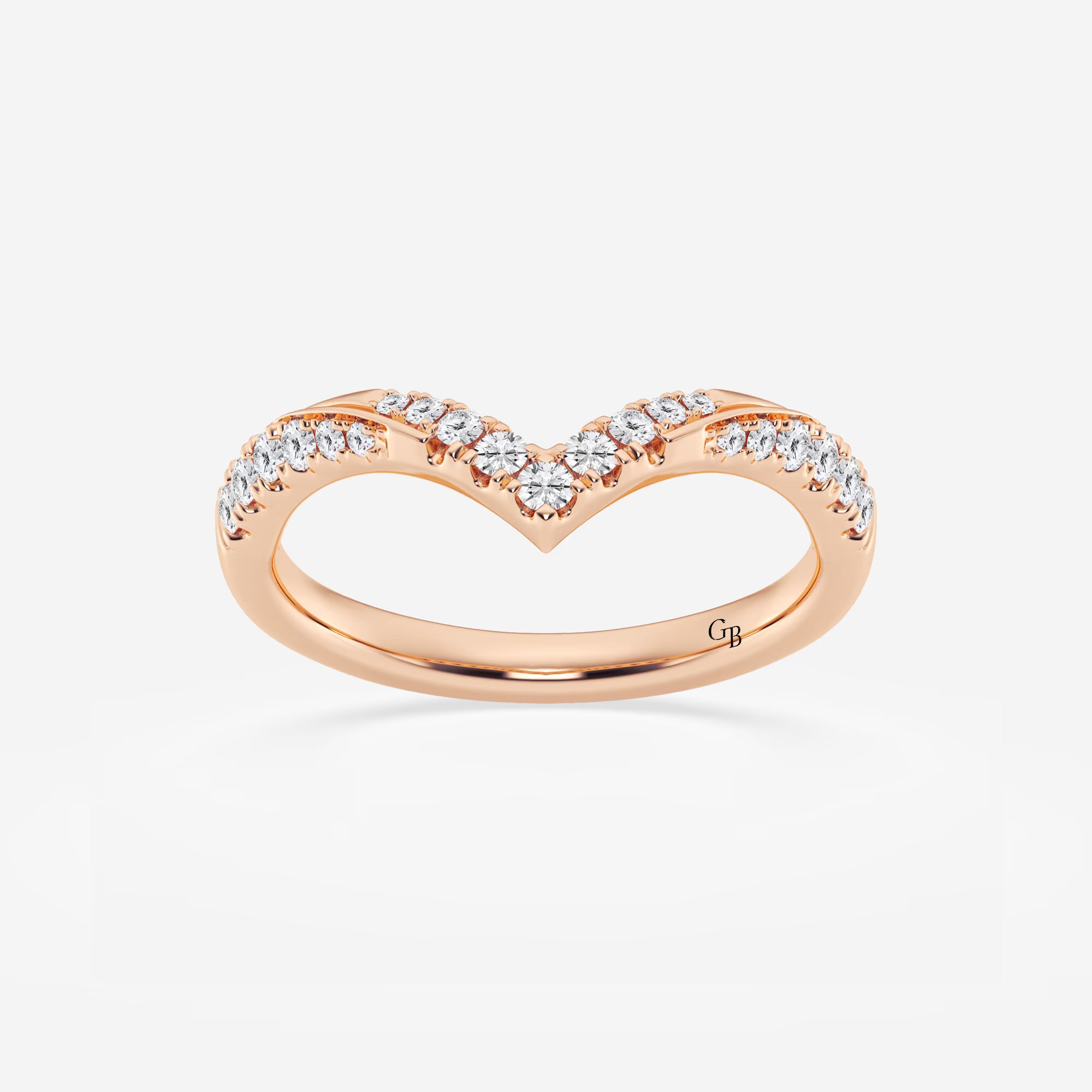 Rivéa Curve Round Lab-Grown Diamond Ribbon Stackable Ring