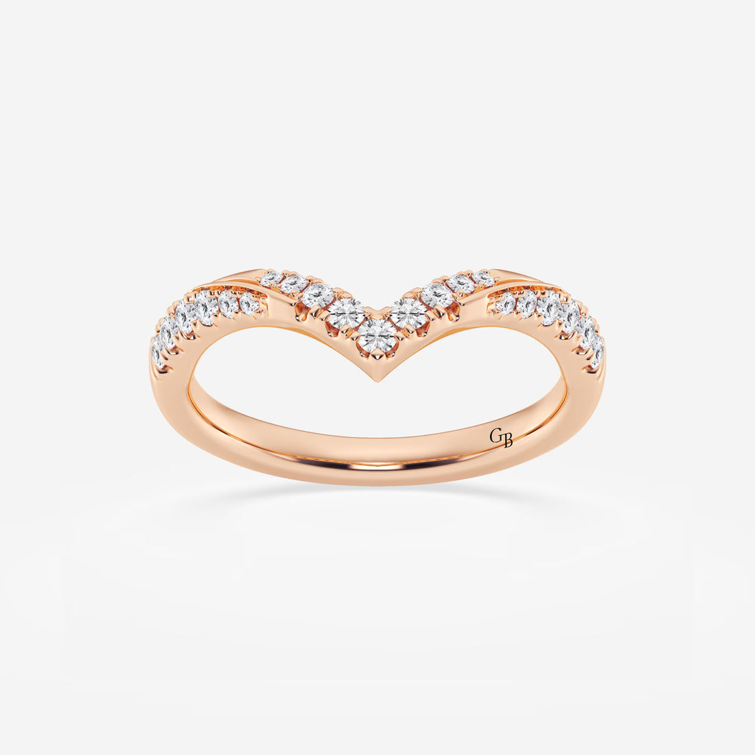 Rivéa Curve Round Lab-Grown Diamond Ribbon Stackable Ring