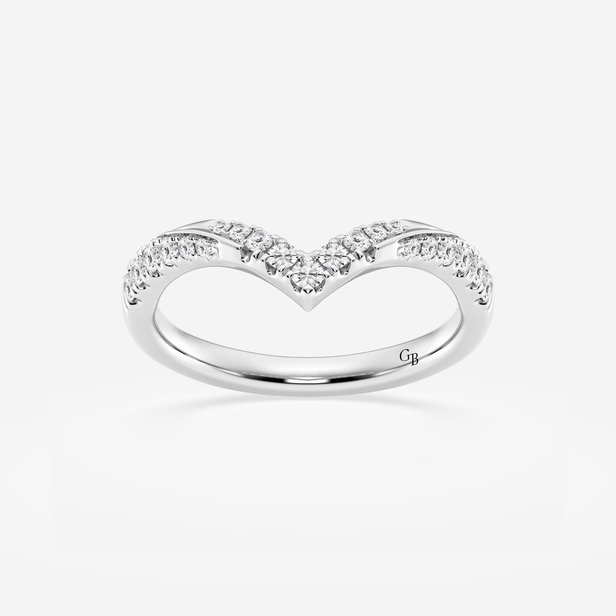 Rivéa Curve Round Lab-Grown Diamond Ribbon Stackable Ring