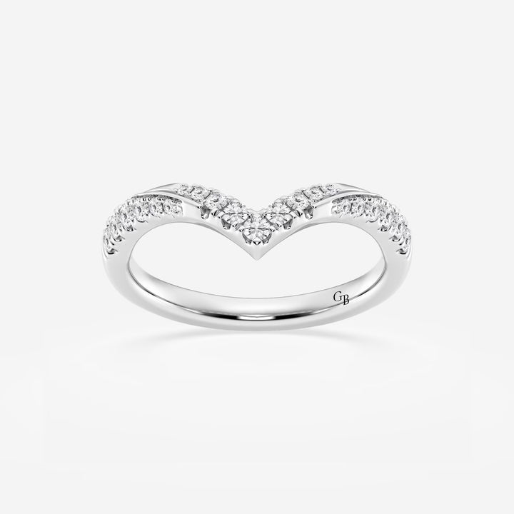 Rivéa Curve Round Lab-Grown Diamond Ribbon Stackable Ring