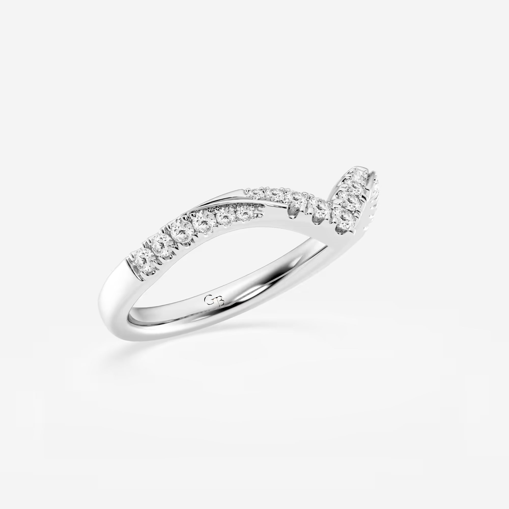 Rivéa Curve Round Lab-Grown Diamond Ribbon Stackable Ring