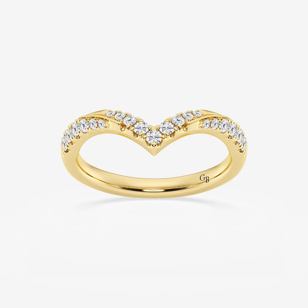 Rivéa Curve Round Lab-Grown Diamond Ribbon Stackable Ring