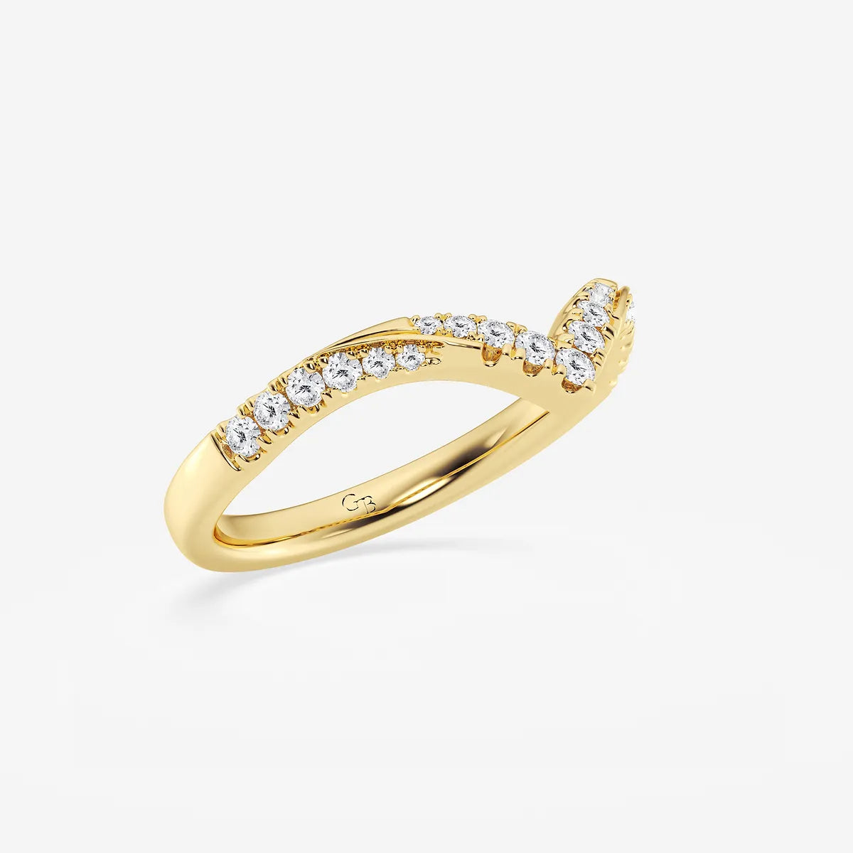 Rivéa Curve Round Lab-Grown Diamond Ribbon Stackable Ring